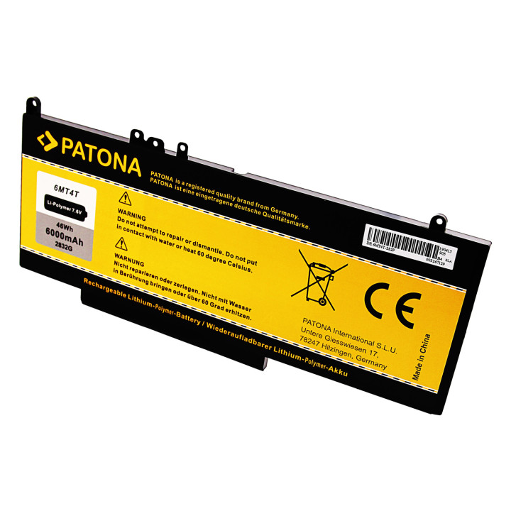 Akumuliatorius Dell Lat.E5470/E5570/3510 6000mAh Li-Lon 7,6V 6MT4T