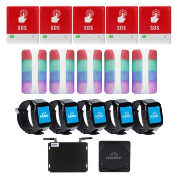 KALER calling system - Shopping center, factory, production line, 5 workstations