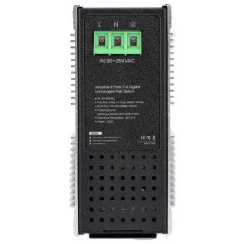 Vidiline VIDI-DG0800 Rupnieciskais sledzis DIN sliedei PoE 8x 1000Mb/s 130W