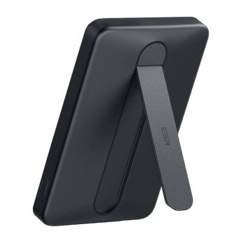 ESR Qi2 MagSlim 5000 mAh magneettinen varavirtalahde jalustalla (musta)
