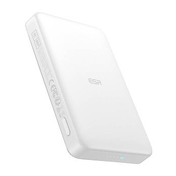 ESR Qi2 MagSlim 10000 mAh magnetiska jaudas banka (balta)