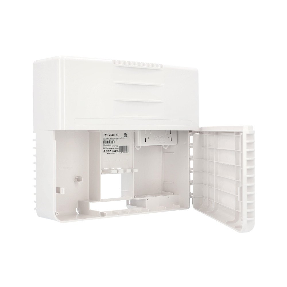 Vidiline sledzis sienas korpusa VIDI-FZW0820 8x PoE 100Mb/s 2x UpLink 100Mb/s