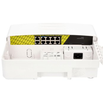 Vidiline sledzis sienas korpusa VIDI-FZW0820 8x PoE 100Mb/s 2x UpLink 100Mb/s