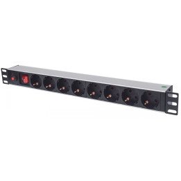 Intellinet 713986 19" 1U 8-vietu Strāvas Sloksne