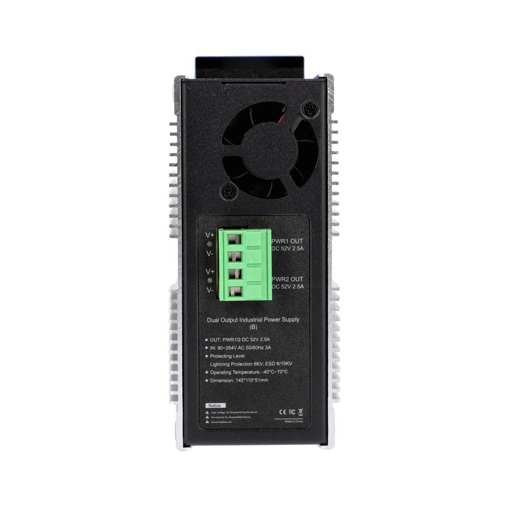 VIDI-PS260 virtalahde 2x 52V DIN-kiskoon 260W