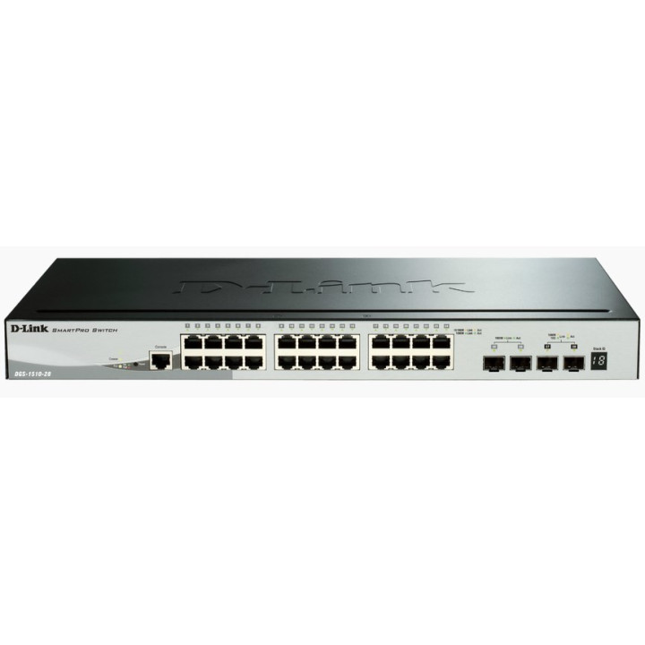 D-Link DGS-1510-28X 28 prievadų Gigabit valdomas jungiklis