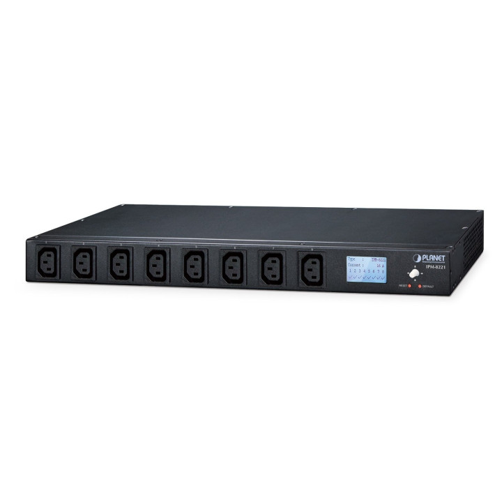PLANET IPM-8221 8 portu pārslēdzams PDU 16A LCD