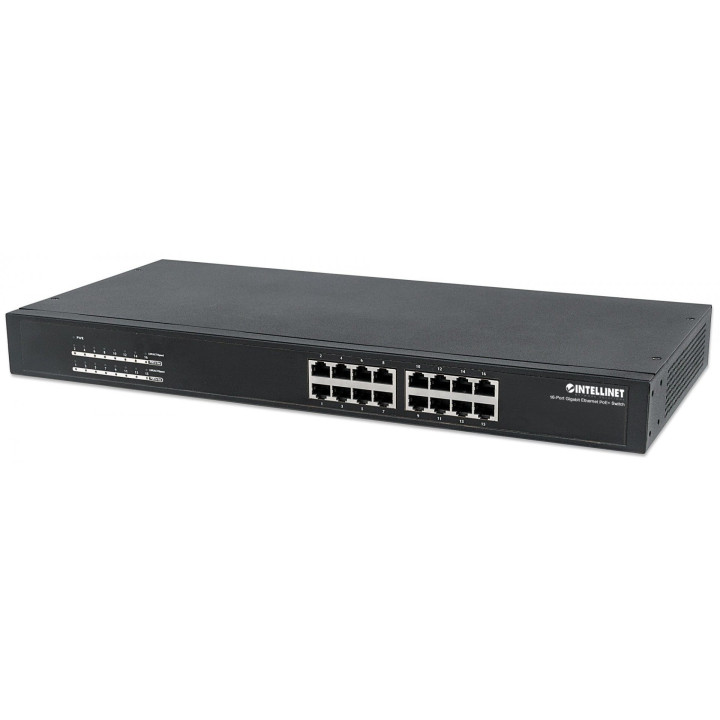 Intellinet 16-Port Gigabit Ethernet Rackmount PoE+ Switch (560993)