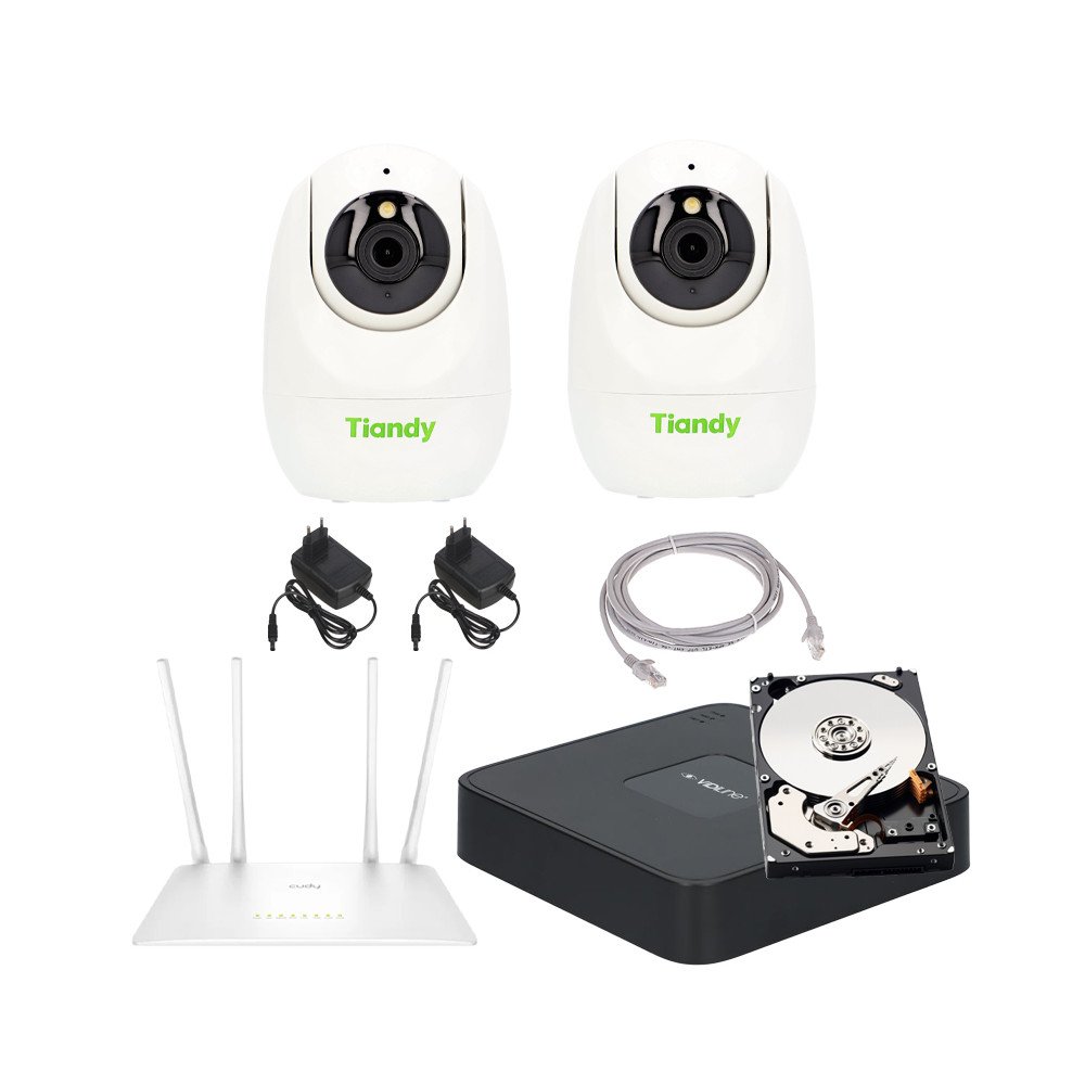 Tiandy 2 PT bezvadu WiFi uzraudzibas komplekts