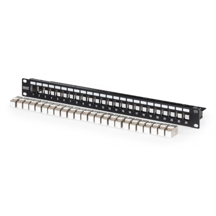 DIGITUS DN-91411-24 24 portu modulārais ielāpu panelis (ielādēts ar 24 x DN-93615)