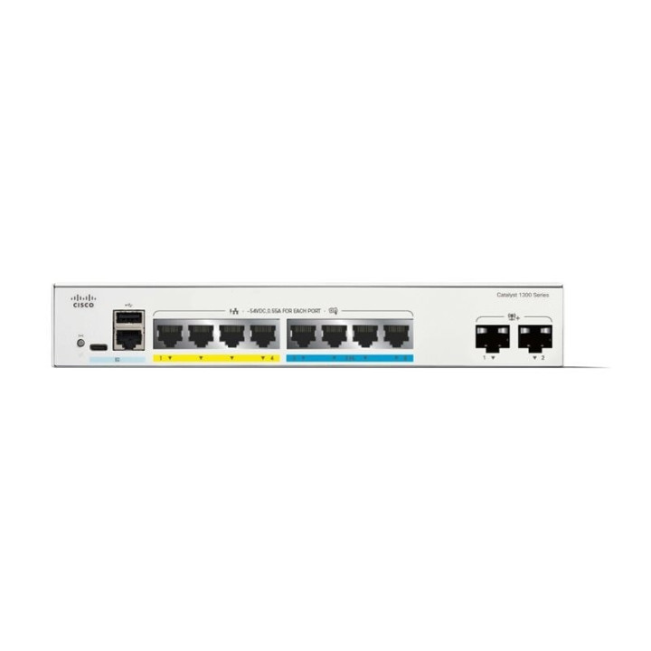 Cisco Catalyst 1300 C1300-8MGP-2X 8-Port Managed PoE Access Point with 2x10G SFP+