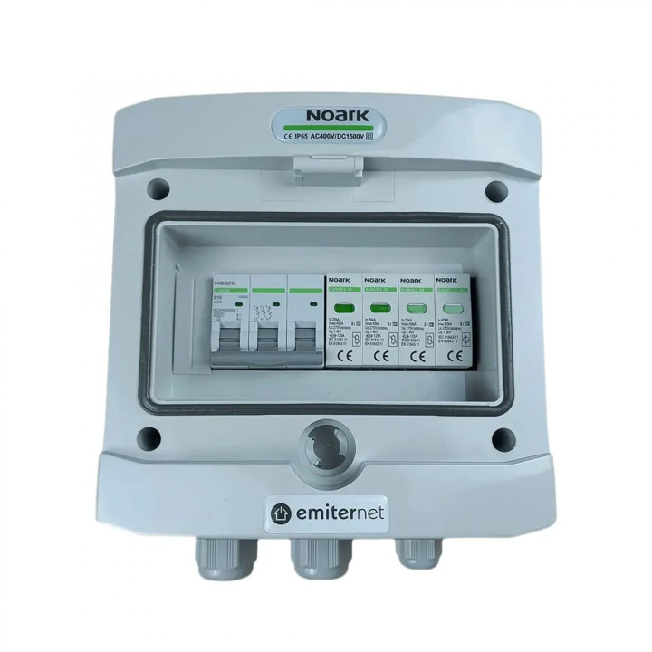 EMITER EM-55N_AC IP65 vaihtovirtakytkinlaite 16A 3P SPD tyyppi 2