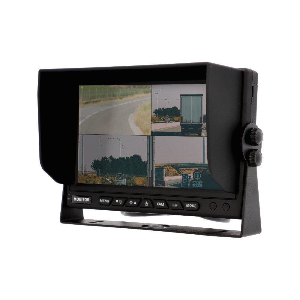 Wired mobile surveillance monitor supporting up to 2 AI cameras with human detection ViDi-MM-2CH-AI