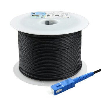 Single-mode fiber optic cable 300 m with SC type plugs