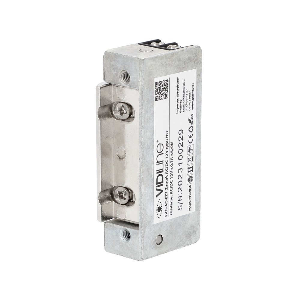 Elektrozaczep tipas NO DC/AC 12 V VIDI-AC-EZ1