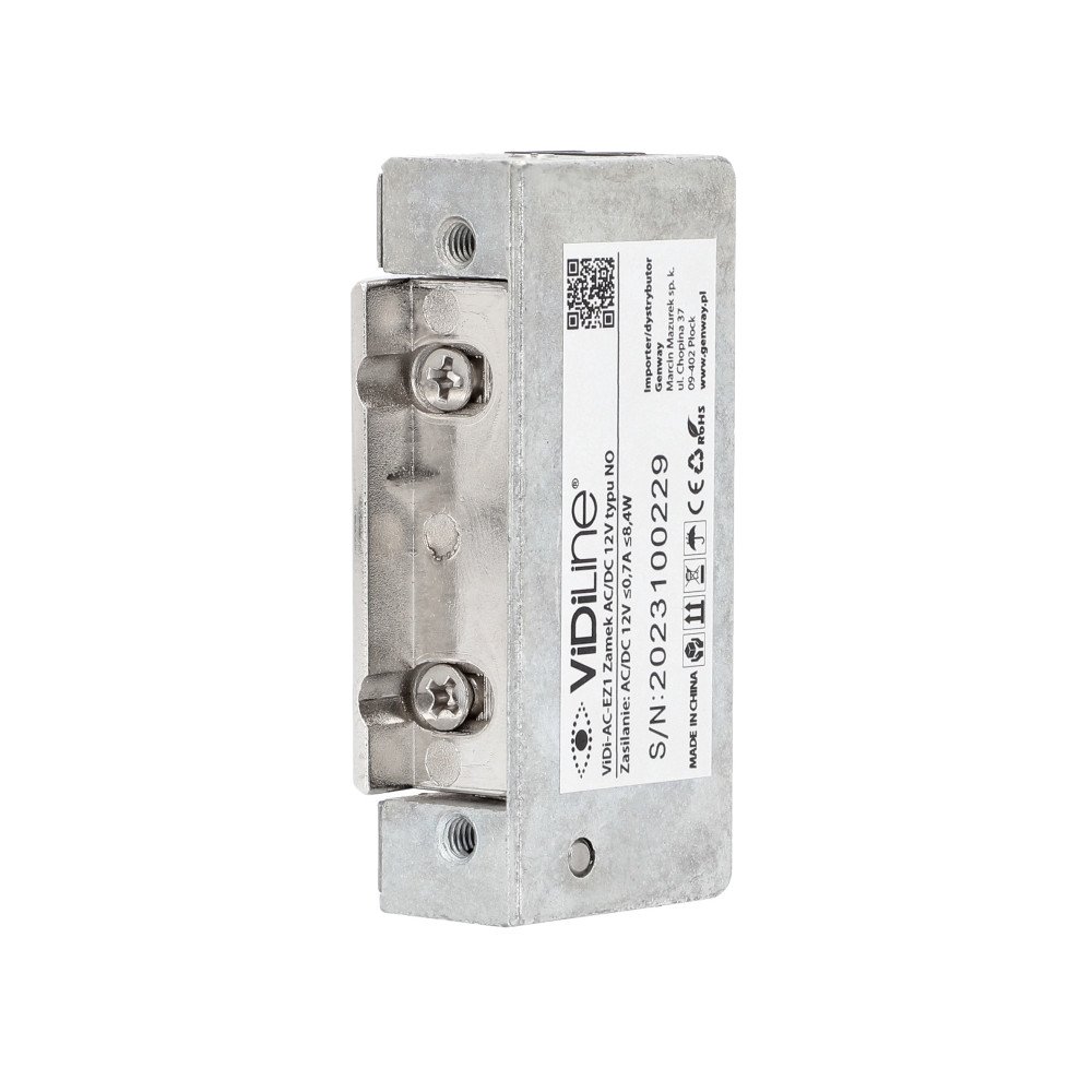 Elektrozaczep tuup NO DC/AC 12 V VIDI-AC-EZ1