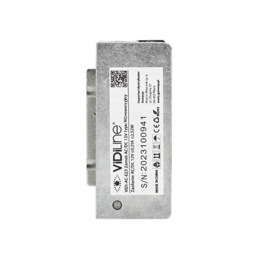 NC tipo reversinis elektros smugis DC/AC 12 V VIDI-AC-EZ3