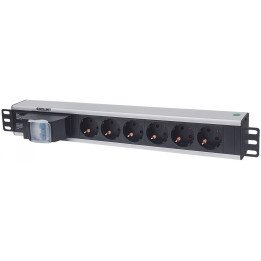 Intellinet 711432 19" 1.5U 6-vietīgs Strāvas Sloksne 16A