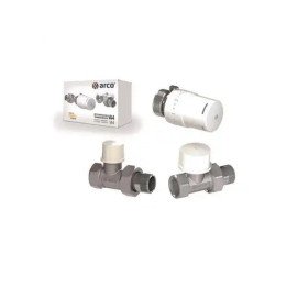 Arco 9185 TEIDE TERMO PLUS Set of Straight Valves with Thermostatic Head M30 (501285+880040+507265) KCT02