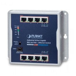 PLANET WGS-818HP Industrial 8-Port Gigabit PoE+ Switch (120W, IP30, Fanless, -20°C to 60°C)