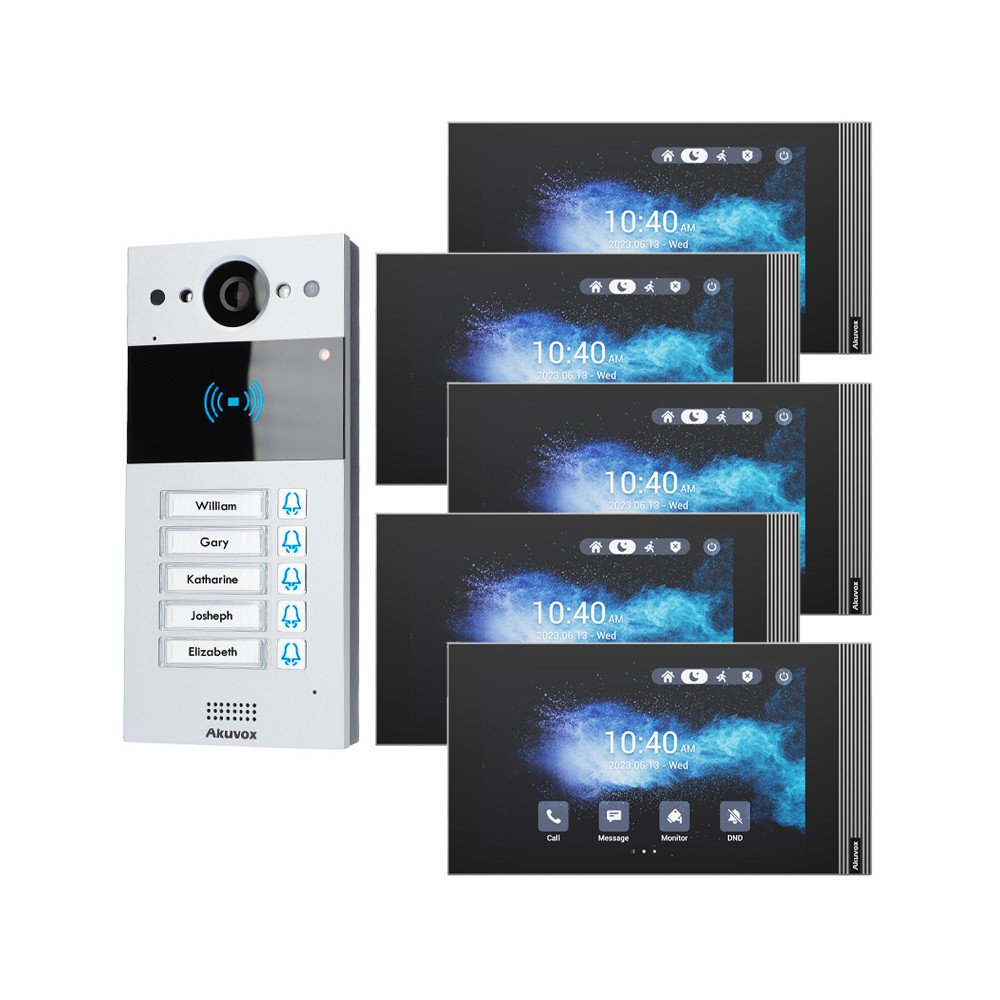 Akuvox Panel R20BX5 + 5x Monitor S562 komplekts