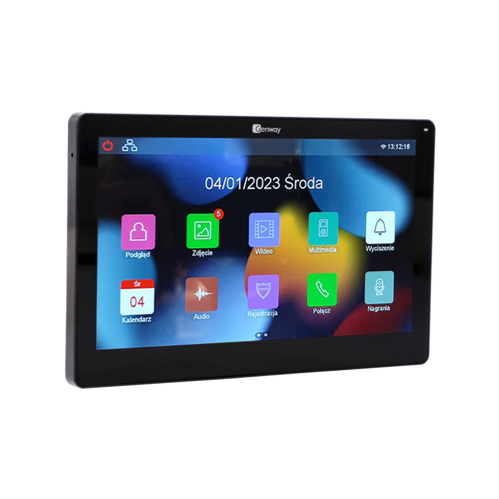 Genway F-V13-2W-C monitorius juodas plonas jutiklinis ekranas vaizdo domofonas 7 coliu WiFi Tuya Smart