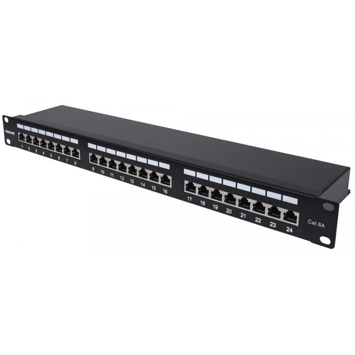 Intellinet 24 portu Cat6a FTP sadales panelis 1U 720861