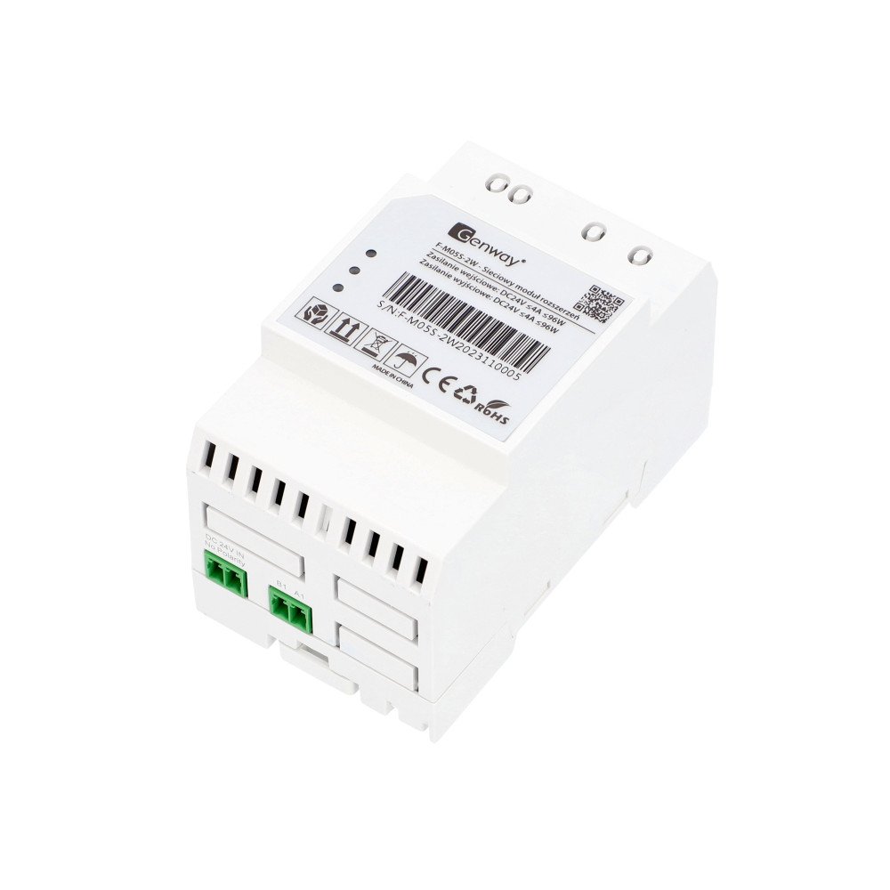 Genway F-M05S-2W - Verkkomoduuli 2-johtimisen vaylan lahettamiseen lahiverkon kautta F-sarjan jarjestelmaan