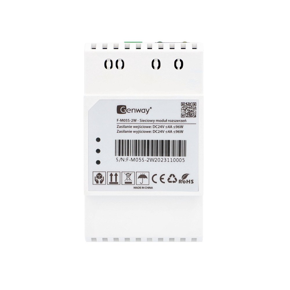 Genway F-M05S-2W - Tinklo modulis, skirtas perduoti 2 laidu magistrale per LAN i F serijos sistema