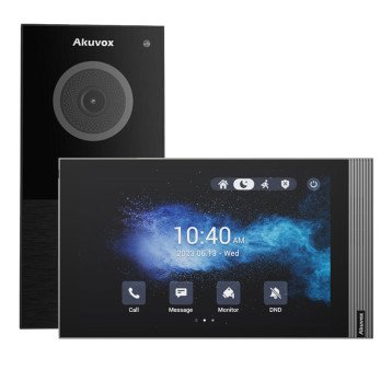 Akuvox Panel E12W + Monitor S563W setti