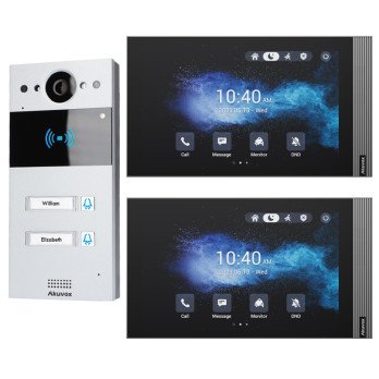 Zestaw Akuvox Panel R20BX2 + 2x monitorius S563W