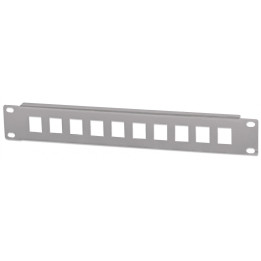 Intellinet 714969 10 portu tukšs patch panel 1U 10" pelēks