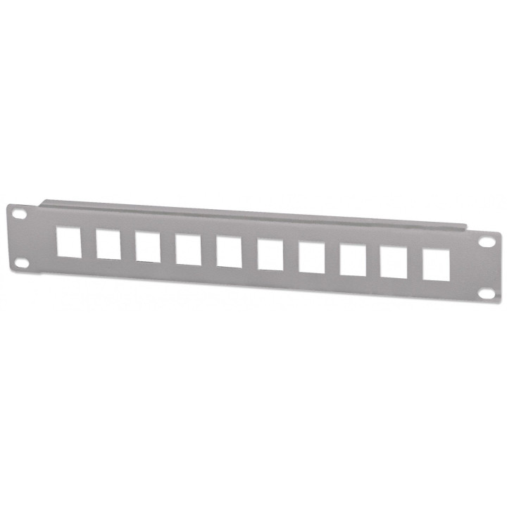 Intellinet 714969 10 portu tukšs patch panel 1U 10" pelēks