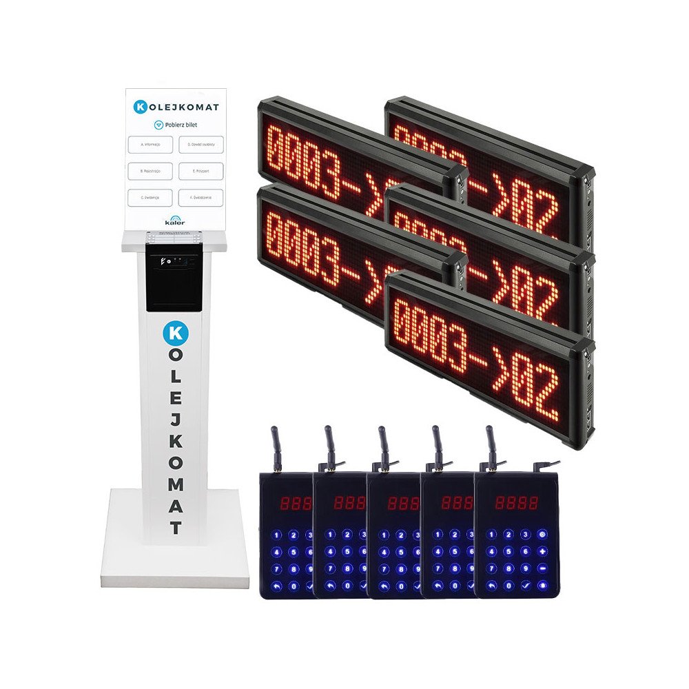 KAL-60-5 Queuing system with five Kaler Standard tracks