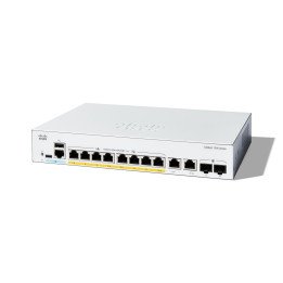 Cisco C1300-8P-E-2G Managed PoE Gigabit Switch, 8 Ports, Lifetime Protection