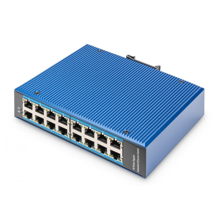 DIGITUS DN-651129 16-pordiline Gigabiti hallatav tööstuslüliti, DIN-rööp