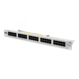 DIGITUS DN-91350-1 Cat3 ISDN patch-paneel, varjestamata, 50-pordiline RJ45, 8P4C, LSA, 1U, rack Mount, hall