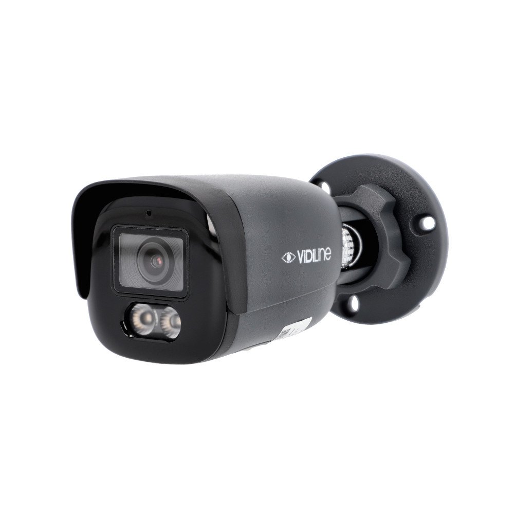 ViDi-IPC-35T vamzdine IP kamera I5W/S/M/C/2.8mm 5Mpx dvigubos sviesos klasifikacija metalas antracitas RAL7016