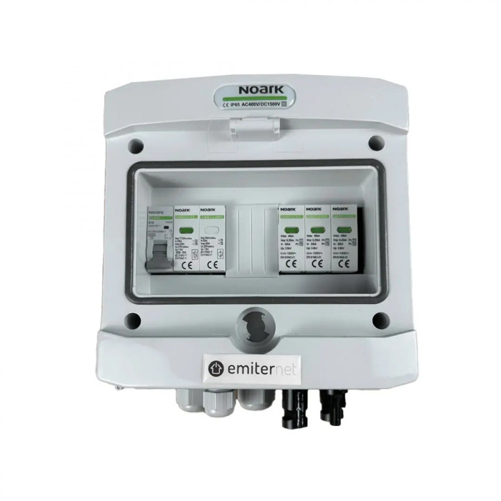 EMITER EM-1358N_DCAC Combined DC/AC Surge Protective Device Type 1+2, IP65, 1000V DC, 1 PV String, 1 MPPT, 10A AC
