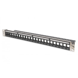 DIGITUS DN-91411-LF 24 portu ekranēts sadales panelis 1U 19" melns