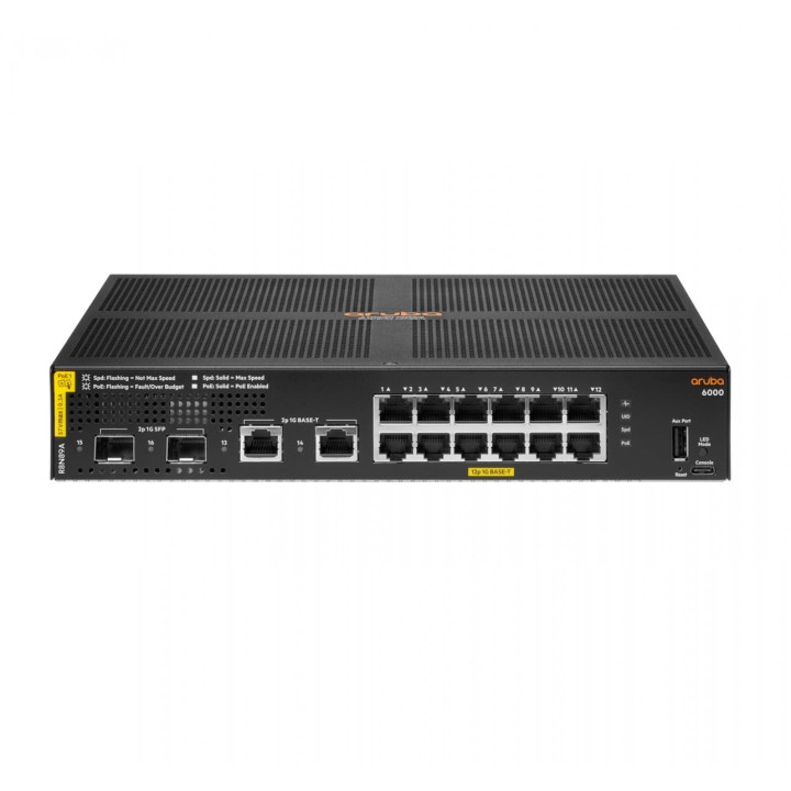 HPE Aruba 6000 R8N89A управляемый 12-портовый PoE+ 139W коммутатор