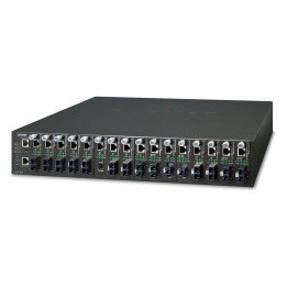 PLANET MC-1610MR48 16-слотовый SNMP-управляемый корпус для медиаконвертеров -48VDC
