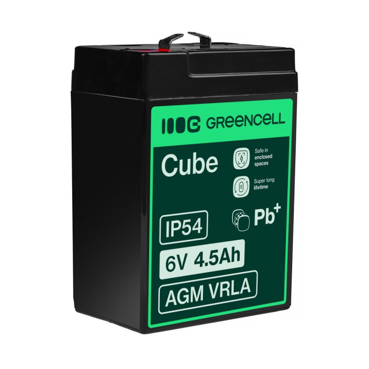 Green Cell AGM02 6В 4,5Ач VRLA аккумулятор - сигнализация