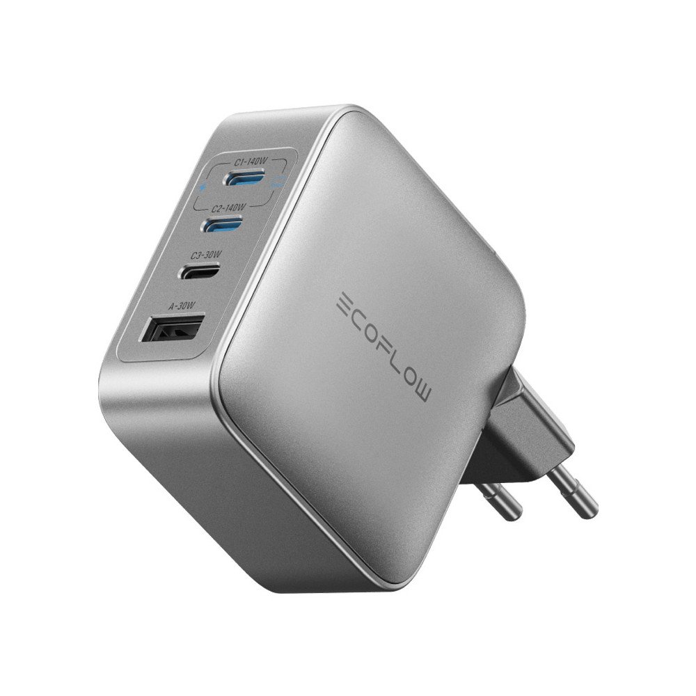 EcoFlow RAPID Pro 140W verkkolaturi, 3xUSB-C, 1xUSB-A, GaN