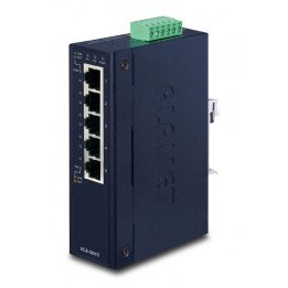PLANET IGS-501T 5-Port Industrial Gigabit Managed Ethernet Switch, IP30, -40~75°C, 9~48V DC/24V AC