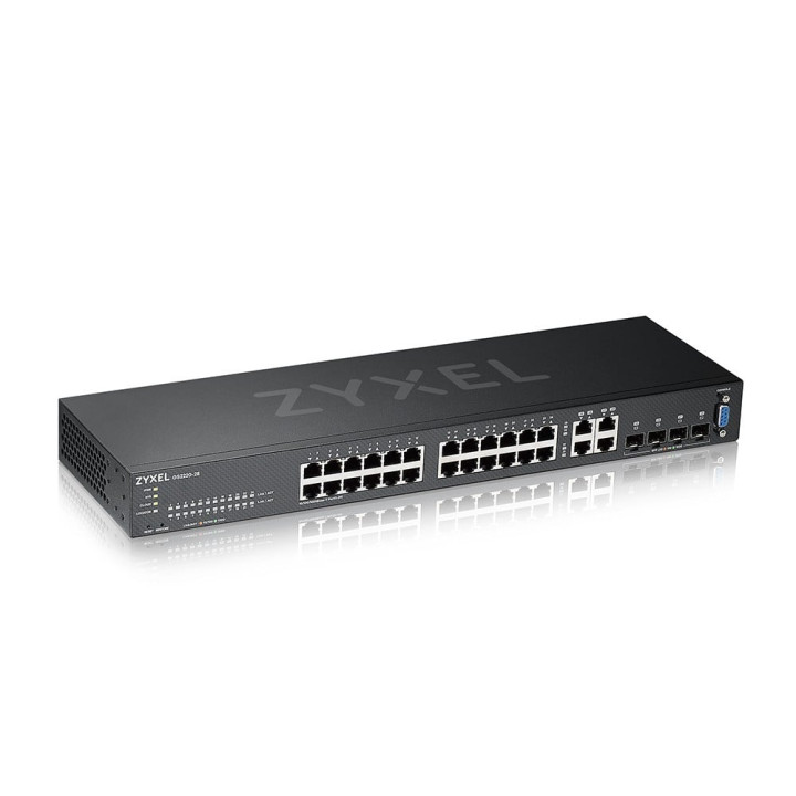 ZyXEL GS2220-28-EU0101F 24 prievadų Gigabit valdomas L2 jungiklis su 2 SFP uplink