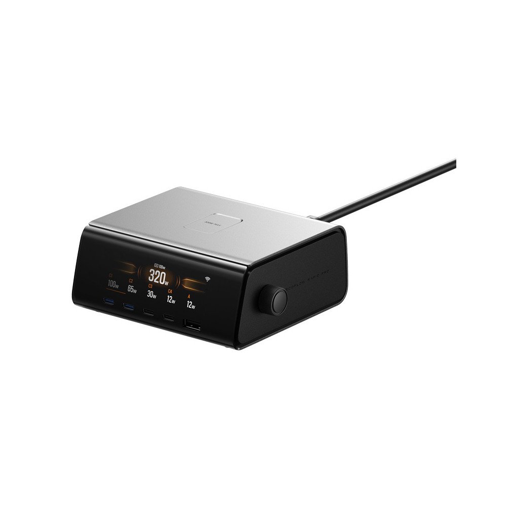 EcoFlow RAPID Pro 320W telakointiasema, 4xUSB-C, 1xUSB-A, GaN