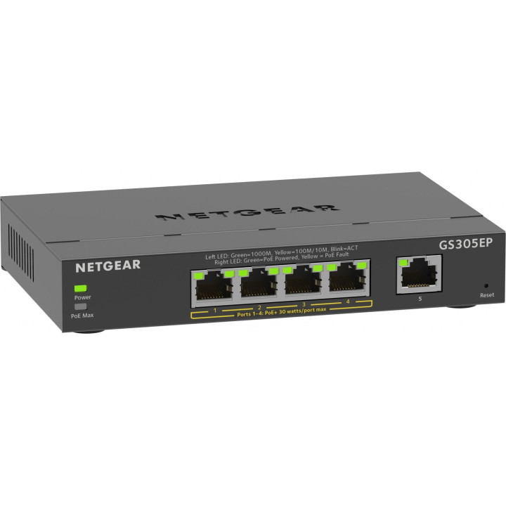 Netgear GS305EP-100PES 5-портовый PoE+ управляемый коммутатор 55W
