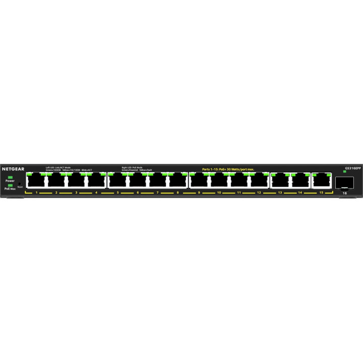 Netgear GS316EPP-100PES 16-портовый Gigabit PoE+ коммутатор 250W