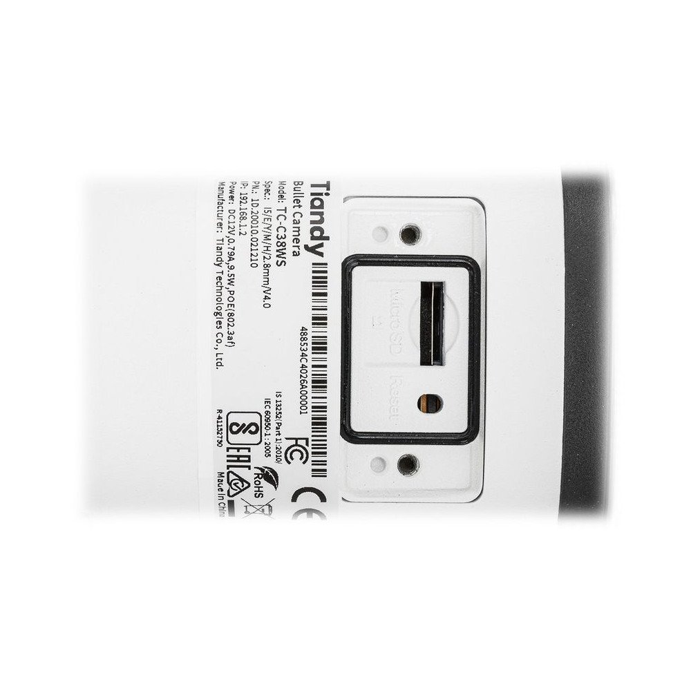 IP TC-C38WS :I5/E/Y/M/H/2,8MM/V4.0 8 . 4K UHD 2,8 TIANDY